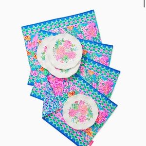 Lilly Pulitzer see of Plates, Placemats And Napkins with napkin rings